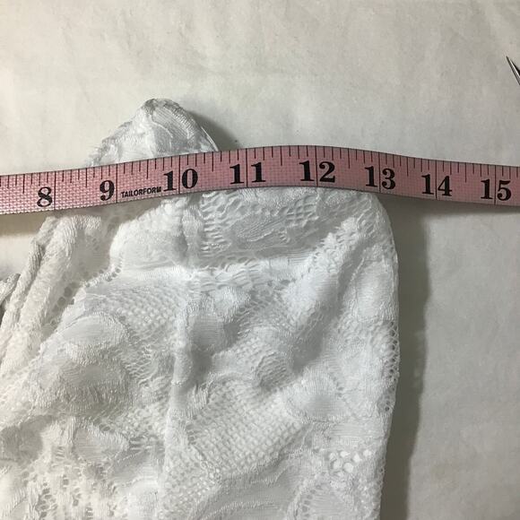 LULU'S XS Passionate Charisma White Lace Strapless Mermaid Maxi Dress B135 - Picture 6 of 10